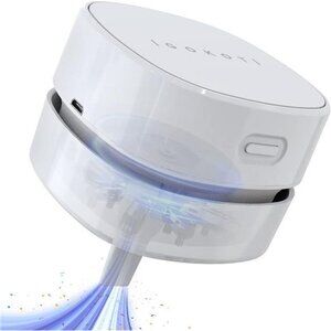 White Elephant, Desk Vacuum Cleaner, Mini Vacuum with USB & Nozzle Cordless